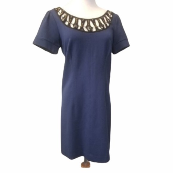 Laundry Shelli Segal beaded embroider dress size 8 (29) - Picture 1 of 8